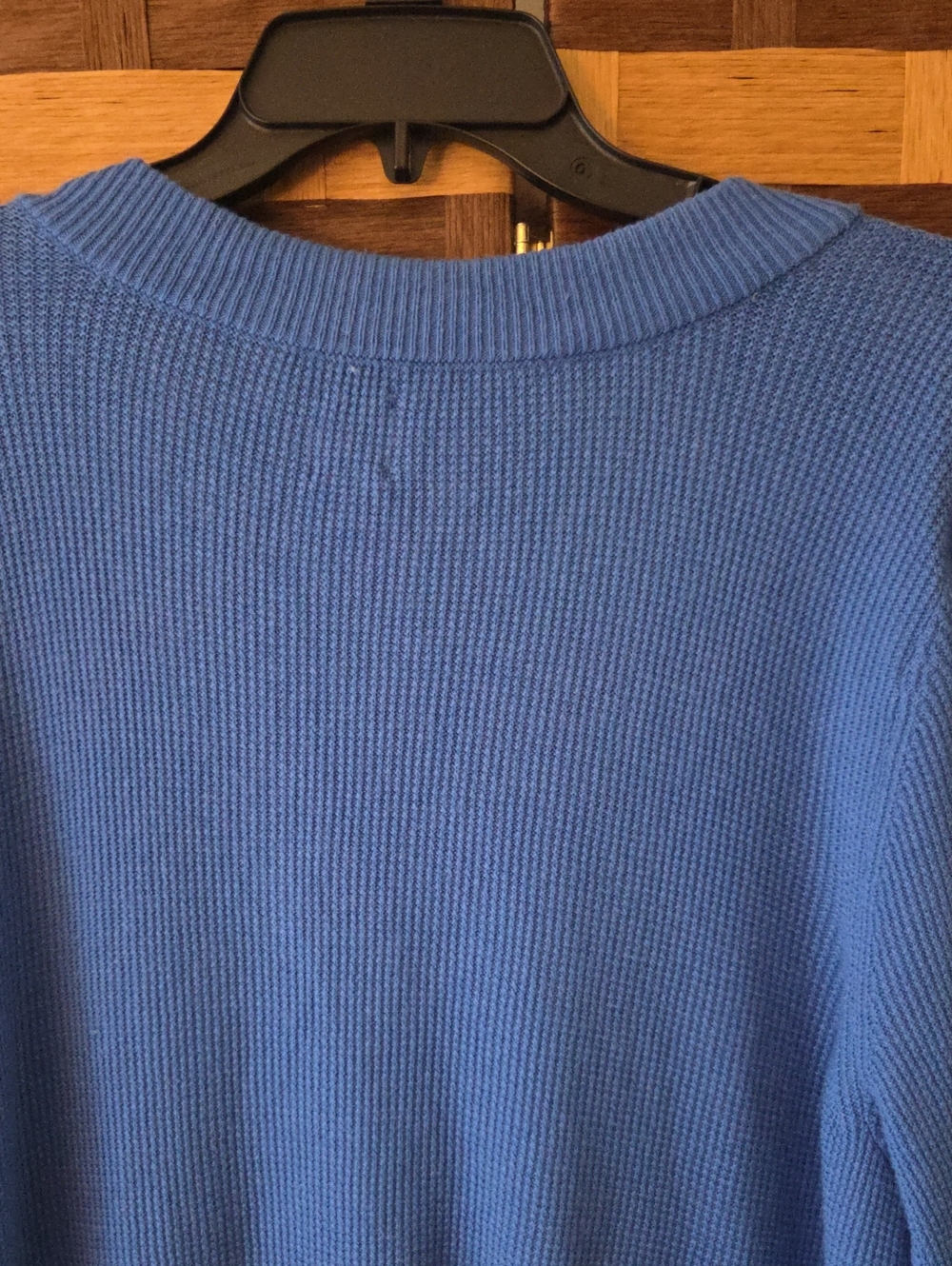NWT! NIC+ZOE Bright Blue V-Neck Waffle Sweater $138 Msrp - Picture 6 of 9